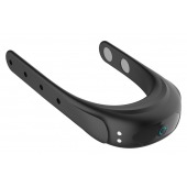 Черное эрекционное виброкольцо на ремешках - Boys of Toys - в Старом Осколе купить с доставкой