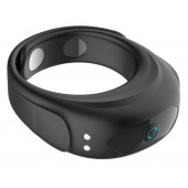Черное эрекционное виброкольцо на ремешках - Boys of Toys - в Старом Осколе купить с доставкой