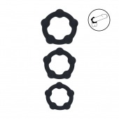 Набор из 3 эрекционных колец Beaded Silicone Cockring Set - Shots Media BV - в Старом Осколе купить с доставкой