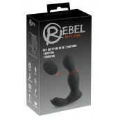 Черная анальная пробка с вибрацией, вращением и пультом ДУ RC Butt Plug with 2 Functions - Orion - в Старом Осколе купить с доставкой