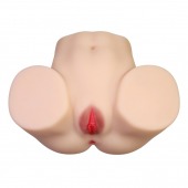Телесный мастурбатор с 2 любовными отверстиями Olivia - Baile - в Старом Осколе купить с доставкой