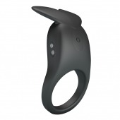 Черное перезаряжаемое виброкольцо Carlton - Baile - в Старом Осколе купить с доставкой