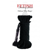 Черная веревка для фиксации Deluxe Silky Rope - 9,75 м. - Pipedream - купить с доставкой в Старом Осколе