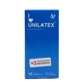 Классические презервативы Unilatex Natural Plain - 12 шт. + 3 шт. в подарок - Unilatex - купить с доставкой в Старом Осколе