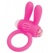 Розовое эрекционное виброкольцо A-toys с ушками - A-toys - в Старом Осколе купить с доставкой