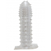 Гелевая прозрачная насадка c шипами - 12 см. - Toyfa Basic - в Старом Осколе купить с доставкой