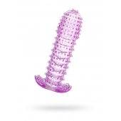 Гелевая фиолетовая насадка с шипами - 12 см. - Toyfa Basic - в Старом Осколе купить с доставкой