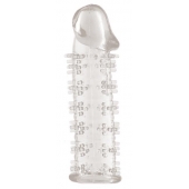 Гелевая прозрачная насадка с шипами - 12 см. - Toyfa Basic - в Старом Осколе купить с доставкой