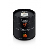 Массажная свеча с ароматом клубники Bougie de Massage Gourmande Fraise - 80 мл. - Plaisir Secret - купить с доставкой в Старом Осколе