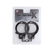Чёрные наручники из листового металла BONDX METAL CUFFS BLACK - Dream Toys - купить с доставкой в Старом Осколе