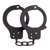 Чёрные наручники из листового металла BONDX METAL CUFFS BLACK - Dream Toys - купить с доставкой в Старом Осколе