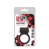 Чёрное эрекционное виброкольцо LIT-UP SILICONE STIMU RING 3 BLACK - Dream Toys - в Старом Осколе купить с доставкой