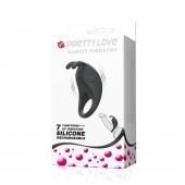 Чёрное эрекционное кольцо с вибрацией Rabbit Vibrator - Baile - в Старом Осколе купить с доставкой
