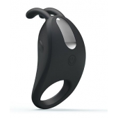 Чёрное эрекционное кольцо с вибрацией Rabbit Vibrator - Baile - в Старом Осколе купить с доставкой