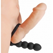 Насадка для двойного проникновения Double Fun Cock Ring with Double Penetration Vibe - XR Brands - в Старом Осколе купить с доставкой