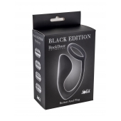 Чёрное эрекционное кольцо с анальной пробкой Button Anal Plug - Lola Games - в Старом Осколе купить с доставкой