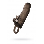 Чёрная насадка на пенис Toyfa XLover с вибрацией - ToyFa - в Старом Осколе купить с доставкой