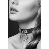 Узенький ошейник из полиуретана с кольцом - Bijoux Pour Toi - купить с доставкой в Старом Осколе