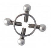 Серебристые зажимы для сосков на винтах - ToyFa - купить с доставкой в Старом Осколе