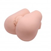 Реалистичный мастурбатор с вибрацией и двумя тоннелями - вагиной и анусом - Baile - в Старом Осколе купить с доставкой
