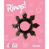 Чёрное эрекционное кольцо Rings Gear - Lola Games - в Старом Осколе купить с доставкой