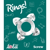 Прозрачное эрекционное кольцо Rings Screw - Lola Games - в Старом Осколе купить с доставкой