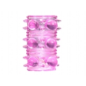 Розовая насадка на пенис Rings Armour - Lola Games - в Старом Осколе купить с доставкой