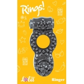 Чёрное эрекционное кольцо Rings Ringer - Lola Games - в Старом Осколе купить с доставкой