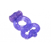 Фиолетовое эрекционное кольцо Rings Treadle с подхватом - Lola Games - в Старом Осколе купить с доставкой