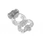 Прозрачное эрекционное кольцо Rings Treadle с подхватом - Lola Games - в Старом Осколе купить с доставкой