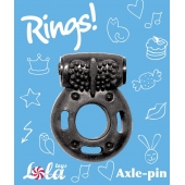 Черное эрекционное кольцо с вибрацией Rings Axle-pin - Lola Games - в Старом Осколе купить с доставкой