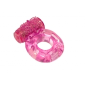 Розовое эрекционное кольцо с вибрацией Rings Axle-pin - Lola Games - в Старом Осколе купить с доставкой