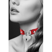 Красный чокер с замком в форме сердца - Bijoux Pour Toi - купить с доставкой в Старом Осколе