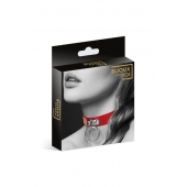 Красный узенький чокер с кольцом - Bijoux Pour Toi - купить с доставкой в Старом Осколе