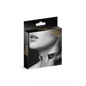 Чёрный чокер с кольцом в форме сердца - Bijoux Pour Toi - купить с доставкой в Старом Осколе