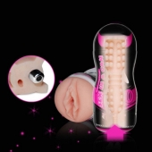 Мастурбатор-вагина Sex In A Can Vibra Vagina Tunnel - Lovetoy - в Старом Осколе купить с доставкой