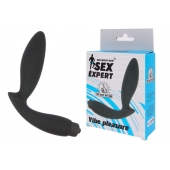 Чёрный вибростимулятор простаты Sex Expert Vibe Pleasure - Sex Expert - в Старом Осколе купить с доставкой
