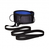 Чёрно-синий неопреновый ошейник с поводком - Sitabella - купить с доставкой в Старом Осколе