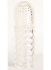 Прозрачная закрытая гелевая насадка - 13,5 см. - Toyfa Basic - в Старом Осколе купить с доставкой