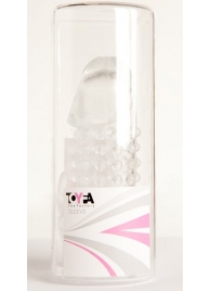 Гелевая прозрачная насадка с 2 отростками - 13 см. - Toyfa Basic - в Старом Осколе купить с доставкой