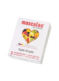 Жёлтые презервативы Masculan Ultra Tutti-Frutti с фруктовым ароматом - 3 шт. - Masculan - купить с доставкой в Старом Осколе