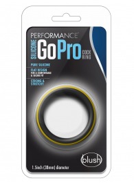 Черно-желтое силиконовое эрекционное кольцо Silicone Go Pro Cock Ring - Blush Novelties - в Старом Осколе купить с доставкой