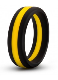 Черно-желтое силиконовое эрекционное кольцо Silicone Go Pro Cock Ring - Blush Novelties - в Старом Осколе купить с доставкой