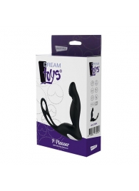 Черный вибромассажер простаты P-PLEASER W ERECTION ENHANCE - Dream Toys - в Старом Осколе купить с доставкой