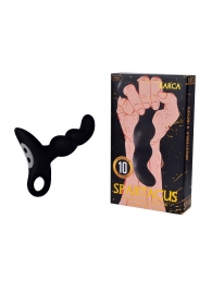 Черный силиконовый анальный вибромассажер-ёлочка Erokey - Erokay - в Старом Осколе купить с доставкой