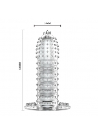 Закрытая прозрачная насадка Crystal sleeve - 12 см. - Erowoman-Eroman - в Старом Осколе купить с доставкой