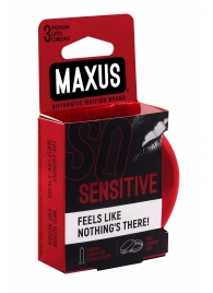 Ультратонкие презервативы в железном кейсе MAXUS Sensitive - 3 шт. - Maxus - купить с доставкой в Старом Осколе