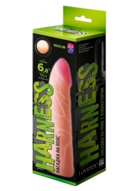 Фаллическая насадка на трусики харнесс - 17,5 см. - LOVETOY (А-Полимер) - купить с доставкой в Старом Осколе