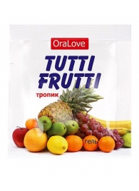 Пробник гель-смазки Tutti-frutti со вкусом тропических фруктов - 4 гр. - Биоритм - купить с доставкой в Старом Осколе