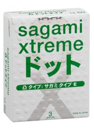 Презервативы Sagami Xtreme SUPER DOTS с точками - 3 шт. - Sagami - купить с доставкой в Старом Осколе